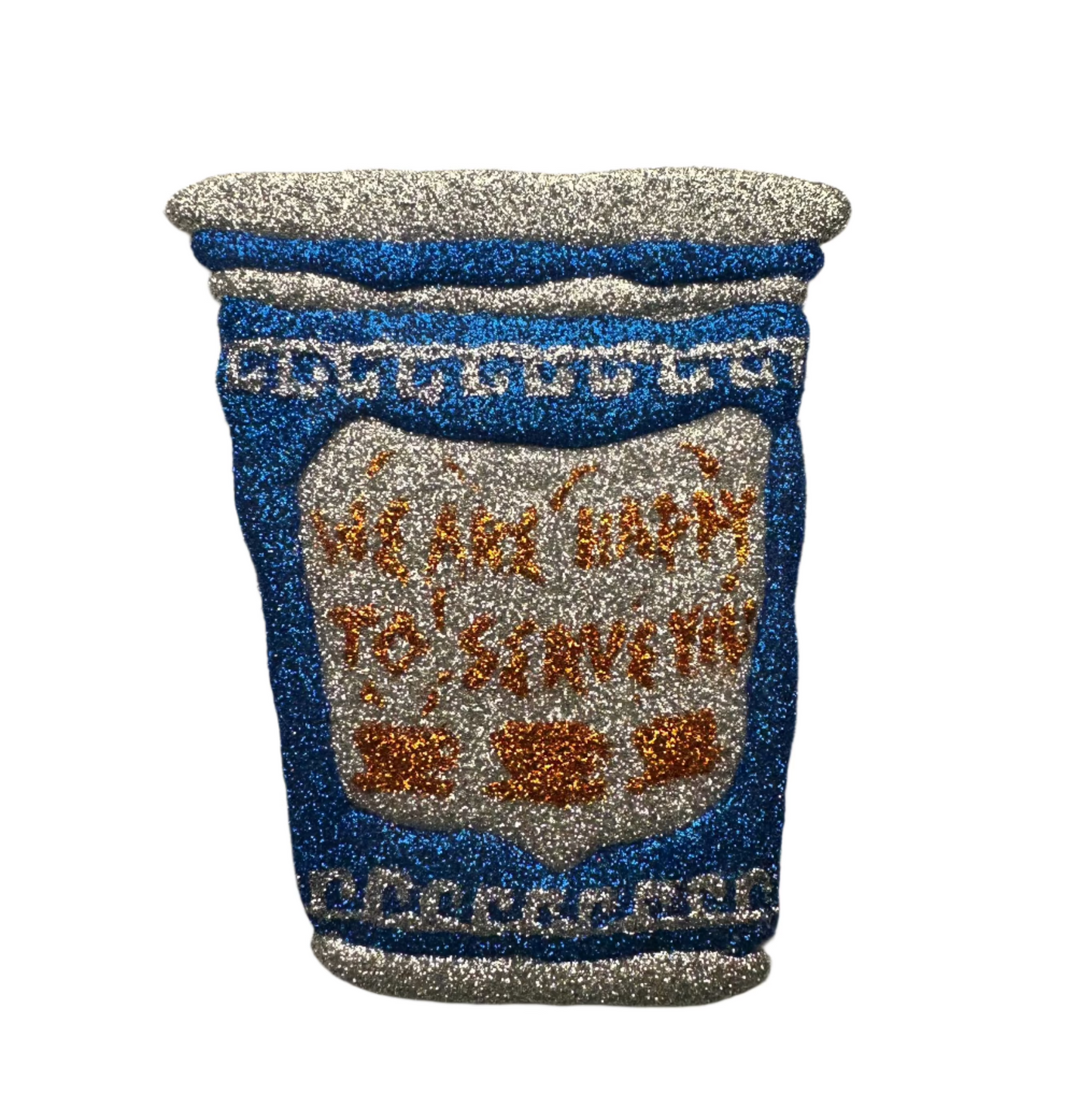 Glitter Greek Coffee Cup